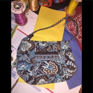 Vera Bradley’s Hobo/ Blue Floral On Brown Retired